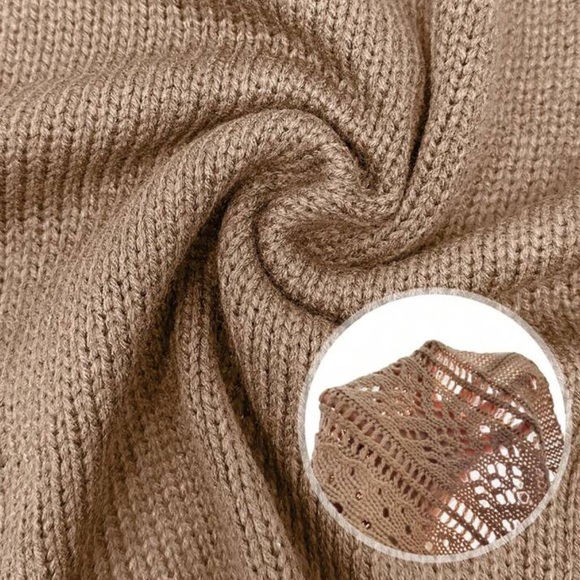 Cozy Mauve V neck button down Oversized knit cardigan - Picture 11 of 12